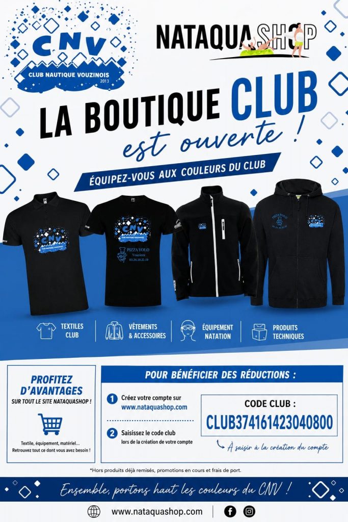 Boutique du Club Nautique Vouziers sur Nataquashop